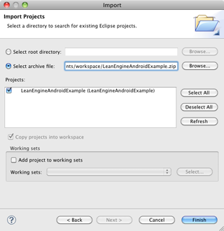 Importing to eclipse